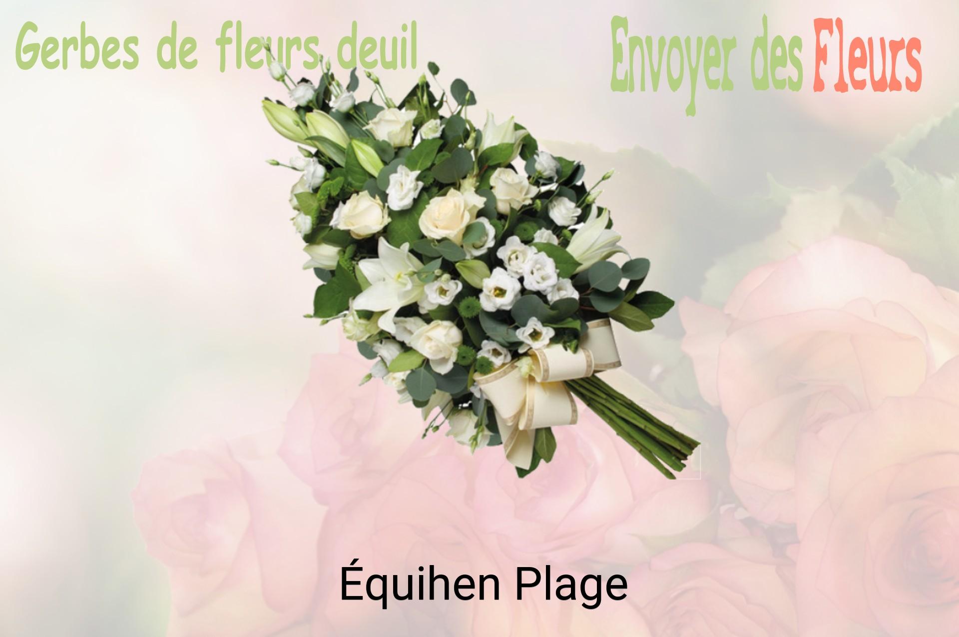 Gerbe de fleurs de deuil livrée à Équihen-Plage